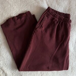 SKIMS Burgundy Wide Leg Pants